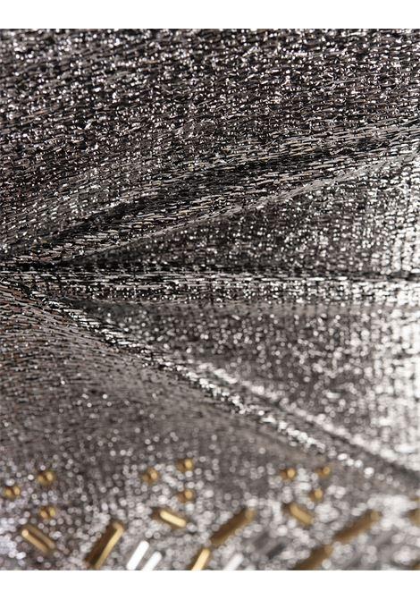 RABANNE Top Crop In Lame' Argento Con Borchie - RABANNE