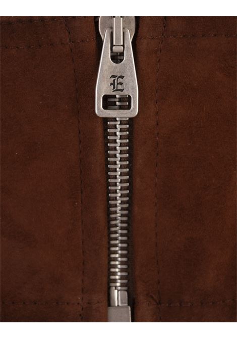 ERMANNO SCERVINO Top Crop In Suede Marrone - ERMANNO SCERVINO