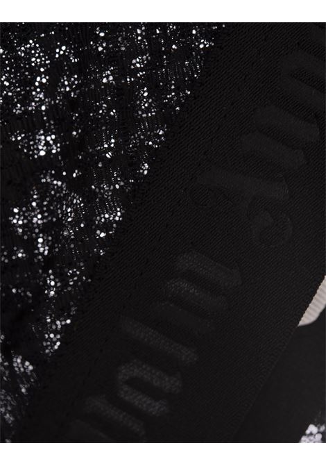 PALM ANGELS Top Crop Nero Con Motivo Monogram - PALM ANGELS
