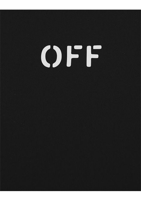 OFF-WHITE Top Crop Smanicato Nero Con Logo - OFF-WHITE