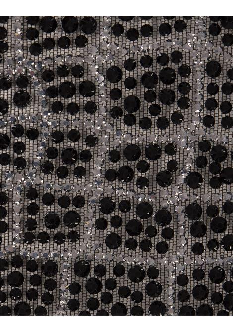 ERMANNO SCERVINO Top In Tulle Nero Con Motivo Coccodrillo Di Strass - ERMANNO SCERVINO