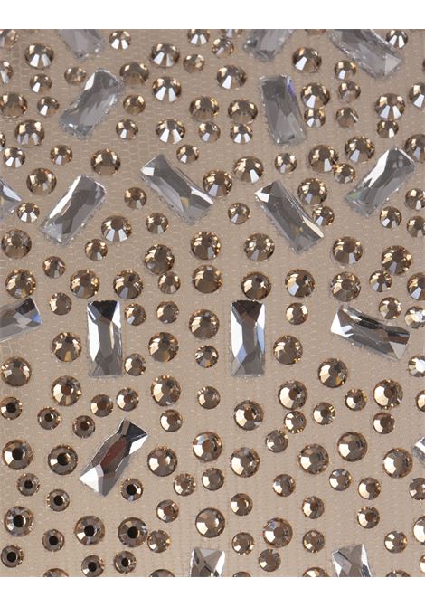 ERMANNO SCERVINO Top In Tulle Rosa Con Motivo Coccodrillo Di Strass - ERMANNO SCERVINO