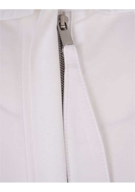 JIL SANDER Top Smanicato Bianco Con Clip Gioiello - JIL SANDER