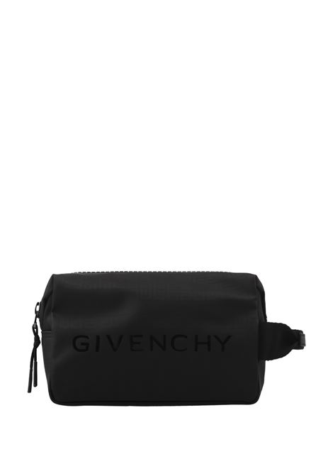 GIVENCHY Trousse Da Toilette G-Zip in Nylon 4G Nero - GIVENCHY