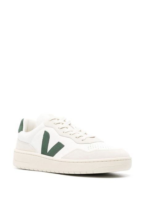 VEJA Sneakers V-90 In Pelle Bianca E Verde - VEJA