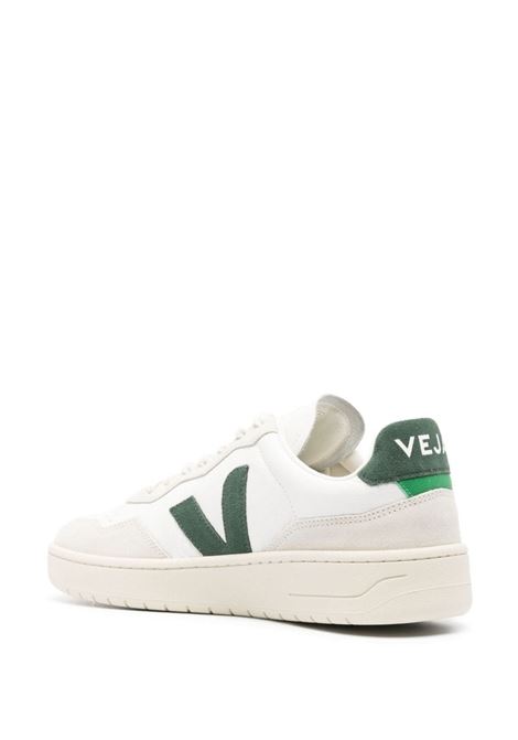 VEJA Sneakers V-90 In Pelle Bianca E Verde - VEJA