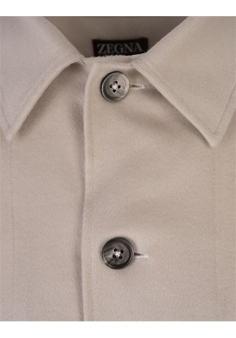 ZEGNA Overshirt Alba In Oasi Cashmere Bianca - ZEGNA