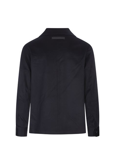 ZEGNA Overshirt Alba In Oasi Cashmere Blu - ZEGNA