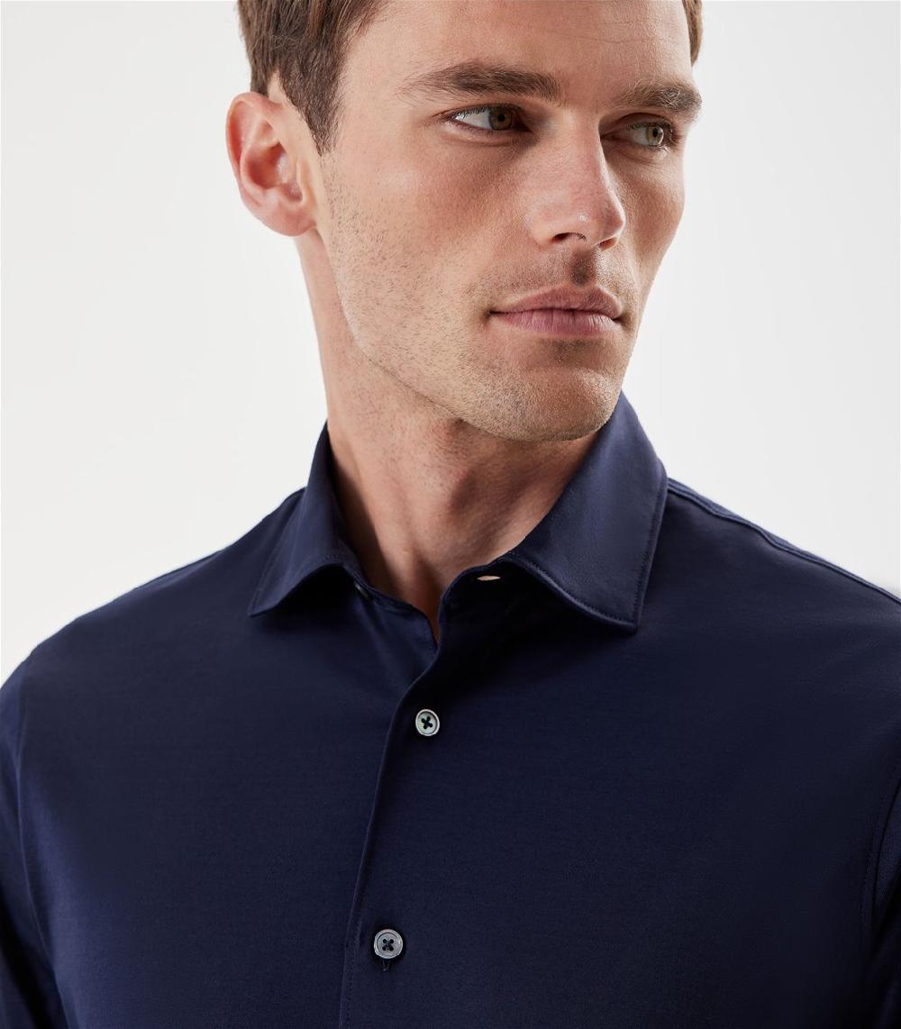 S.Moritz Camicia Bianca Da Uomo In Cotone Jersey | S.Moritz Sito Ufficiale