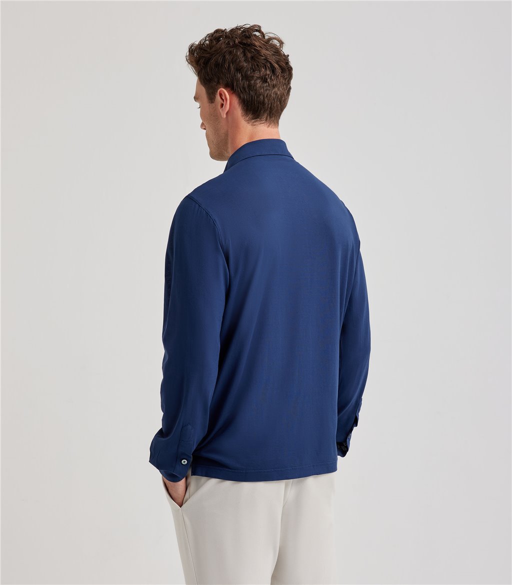 S.Moritz Camicia Blu Da Uomo In Cotone Crepe | S.Moritz Sito Ufficiale