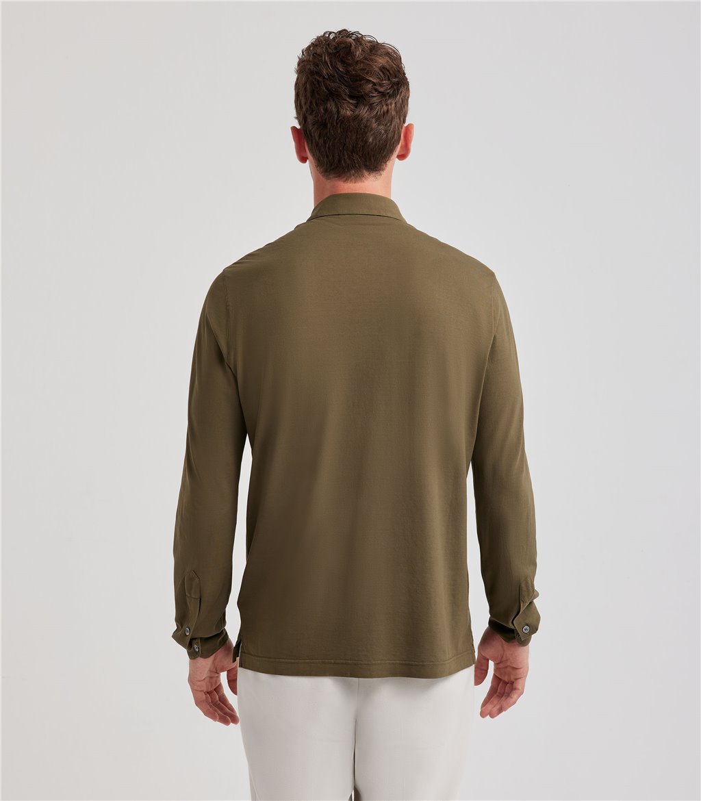 S.Moritz Camicia Verde Militare Da Uomo In Cotone | S.Moritz Sito Ufficiale