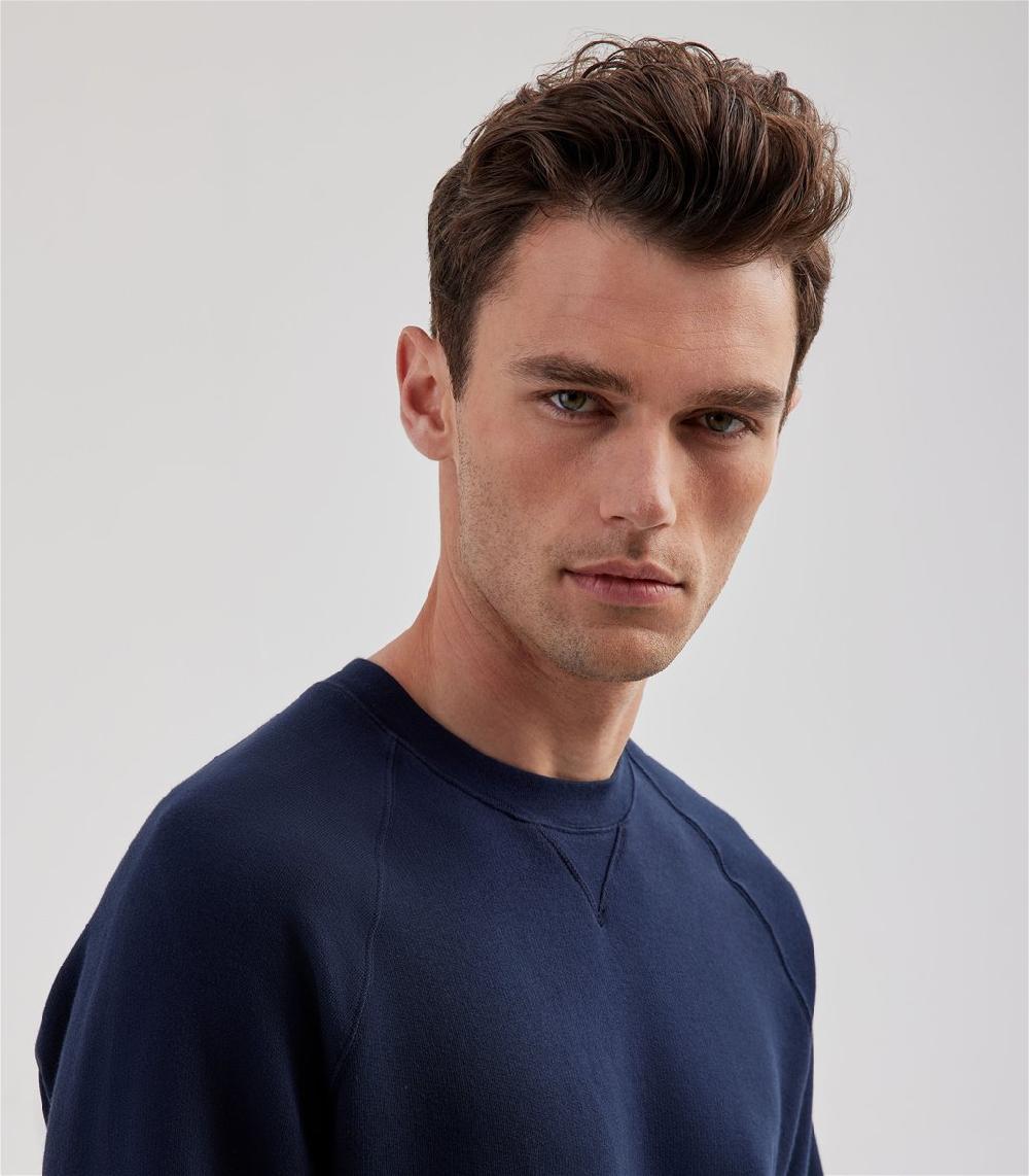 S.Moritz Felpa Raglan Da Uomo Blu Navy | S.Moritz Sito Ufficiale