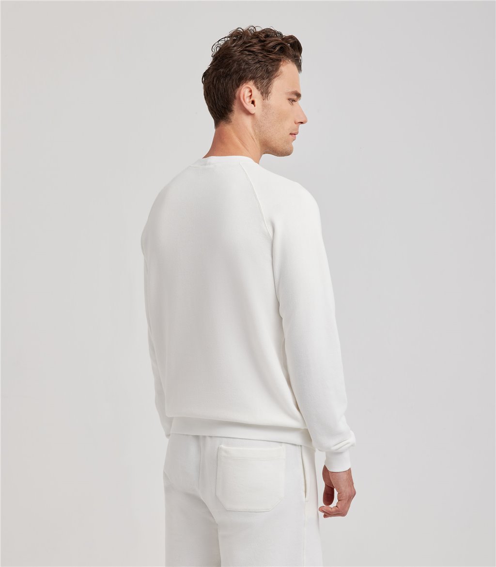 S.Moritz Felpa Raglan Da Uomo Off White | S.Moritz Sito Ufficiale