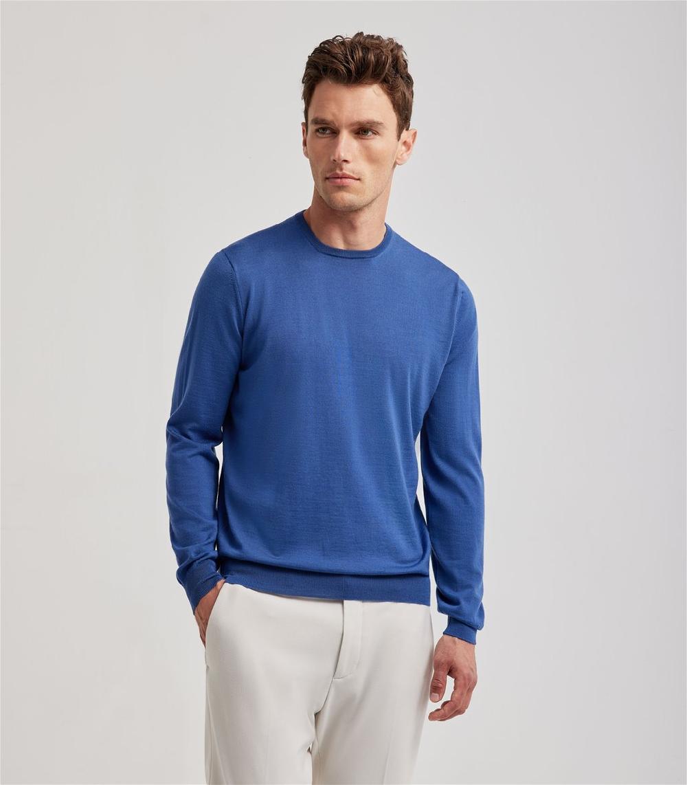 S.Moritz Maglia blu da uomo royal merino | S.Moritz Sito Ufficiale