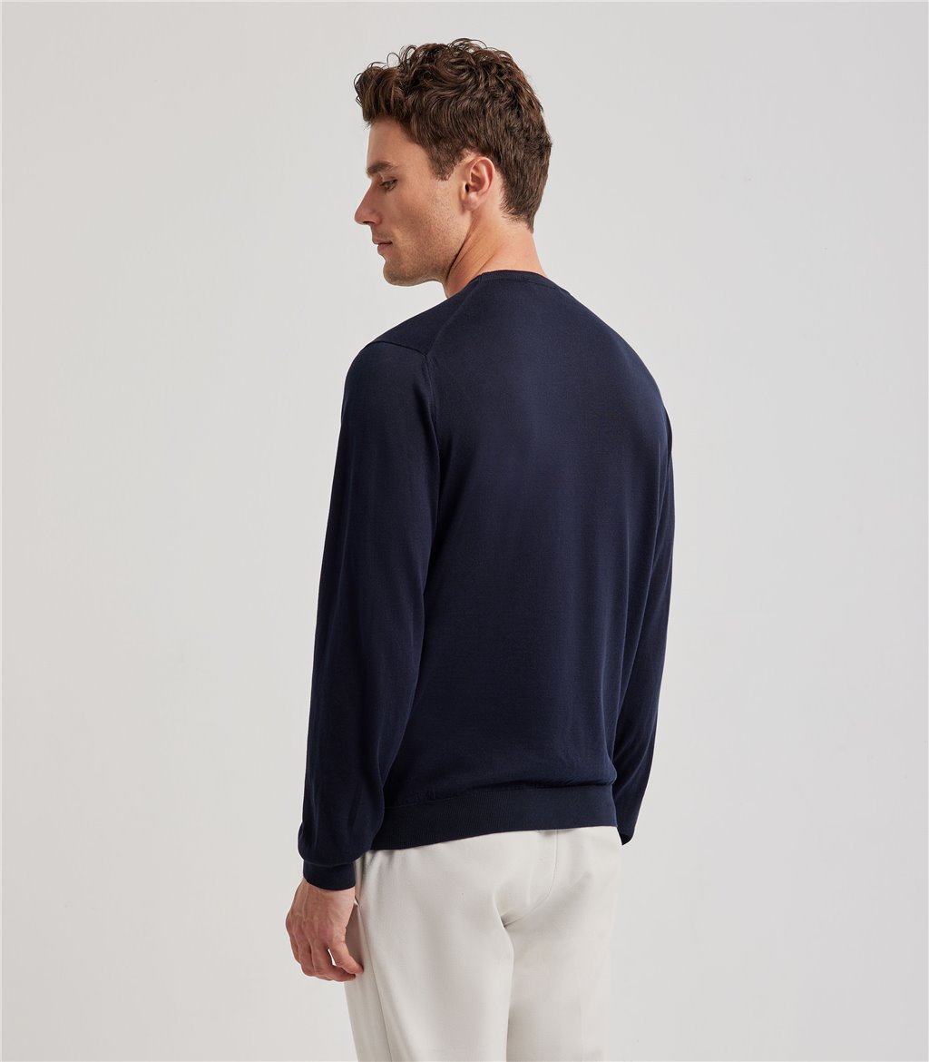 S.Moritz Maglia Blu Navy Da Uomo In Cotone Giza | S.Moritz Sito Ufficiale