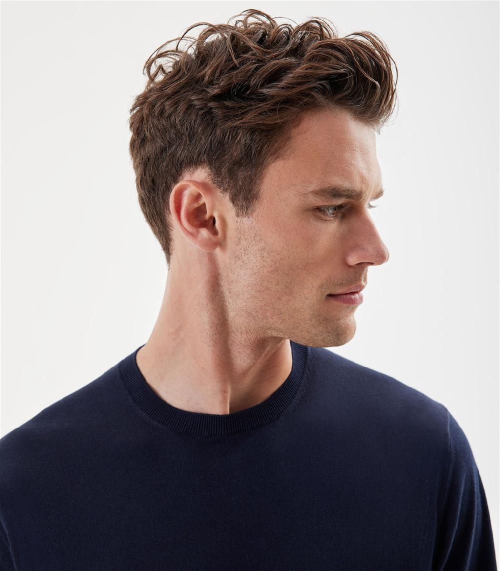 S.Moritz Maglia Blu Navy Da Uomo In Cotone Giza | S.Moritz Sito Ufficiale