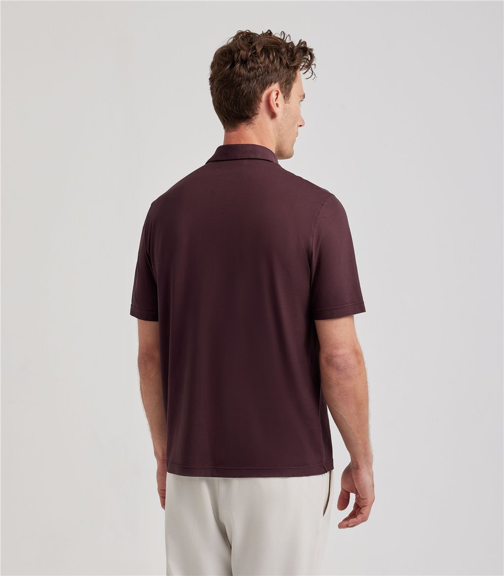 S.Moritz Polo Amarena Da Uomo In Cotone Crepe | S.Moritz Sito Ufficiale