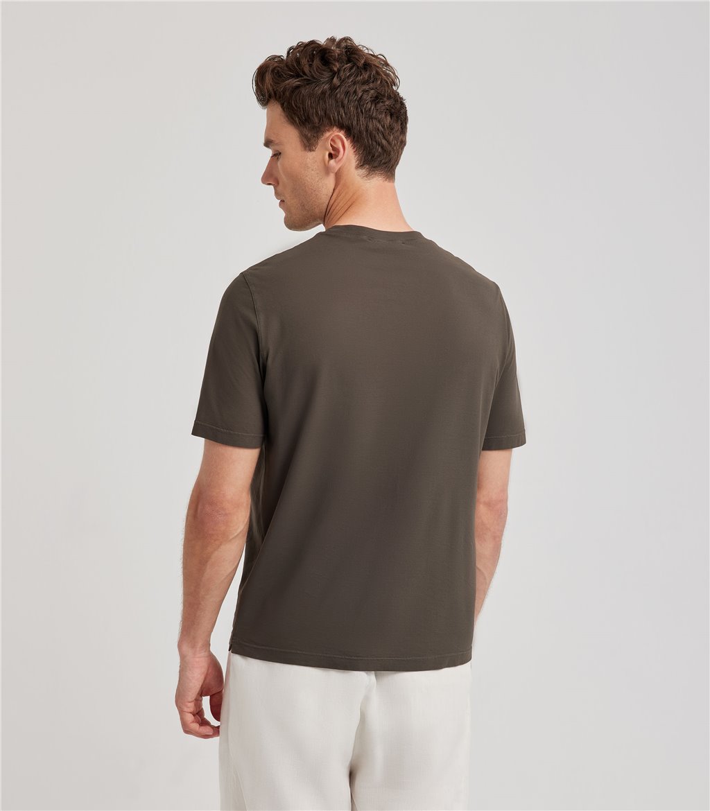 S.Moritz Polo Skipper Marrone Da Uomo In Jersey Lino | S.Moritz Sito Ufficiale