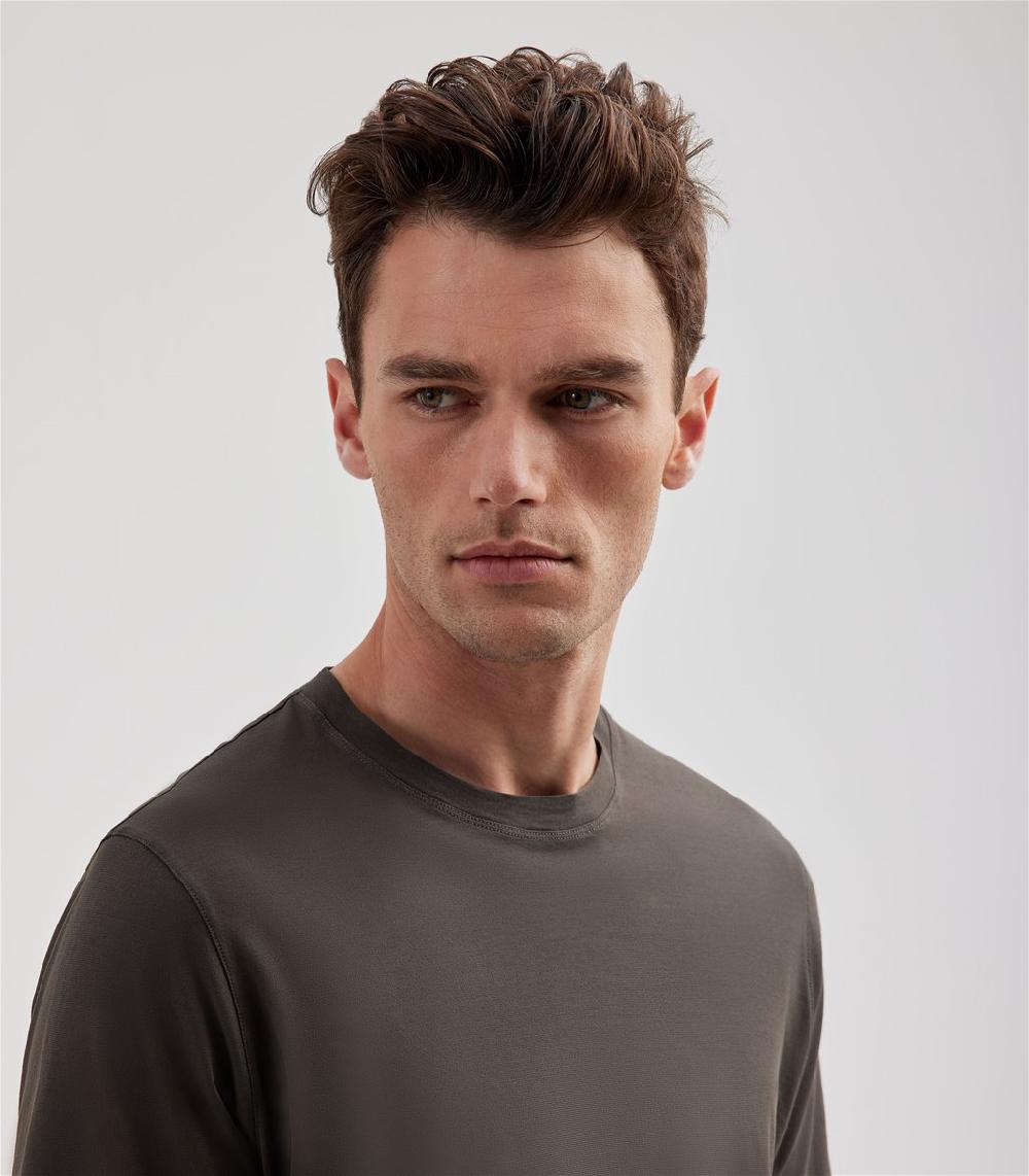 S.Moritz Polo Skipper Marrone Da Uomo In Jersey Lino | S.Moritz Sito Ufficiale