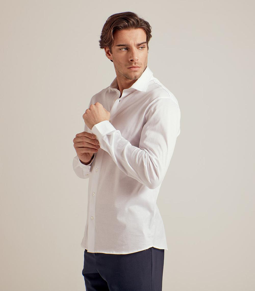 S.Moritz CAMICIA IN COTONE SUPERFINE - BIANCO