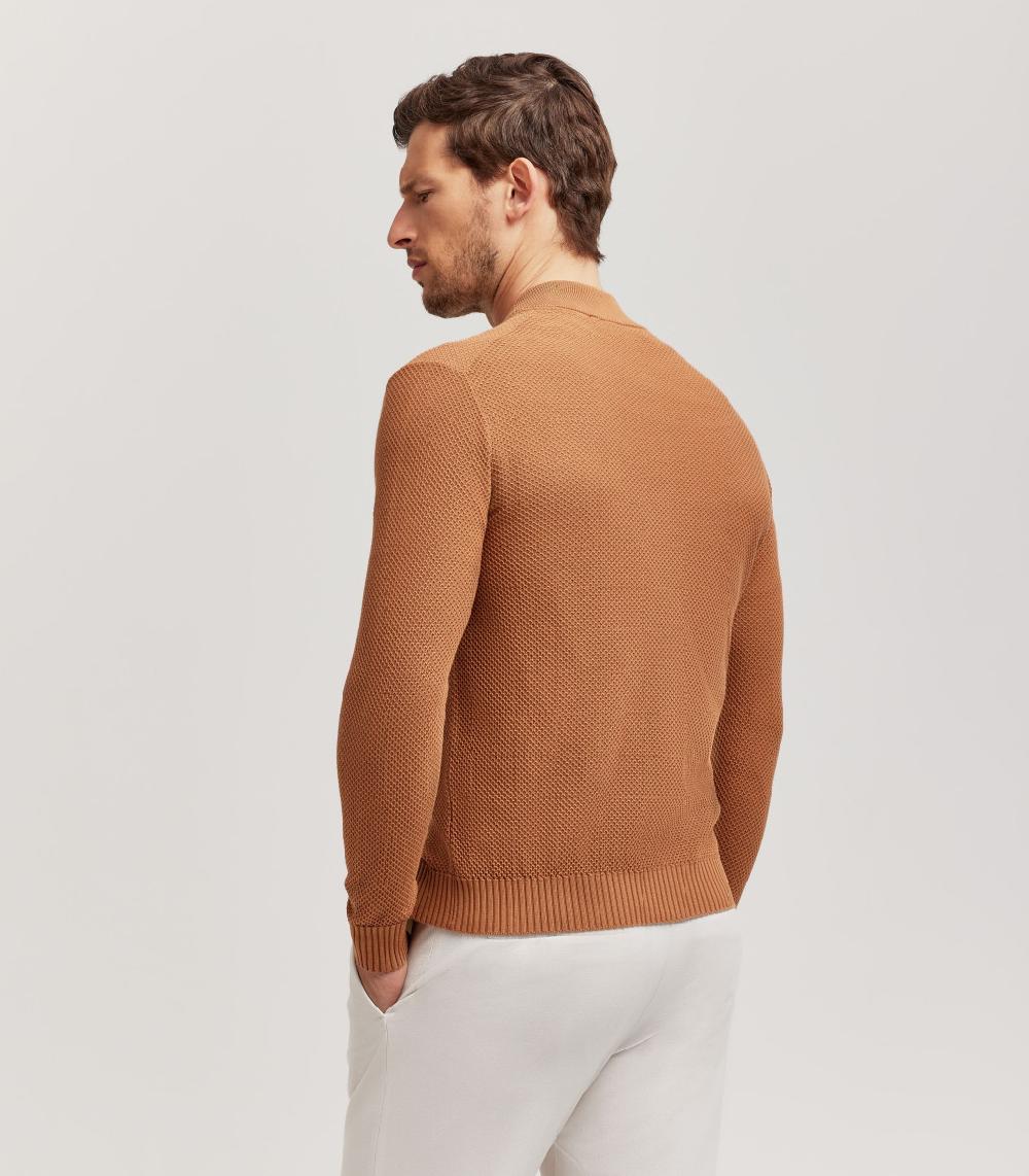 S.Moritz FULLZIP COLLO BOMBER NIDO D'APE - COTONE