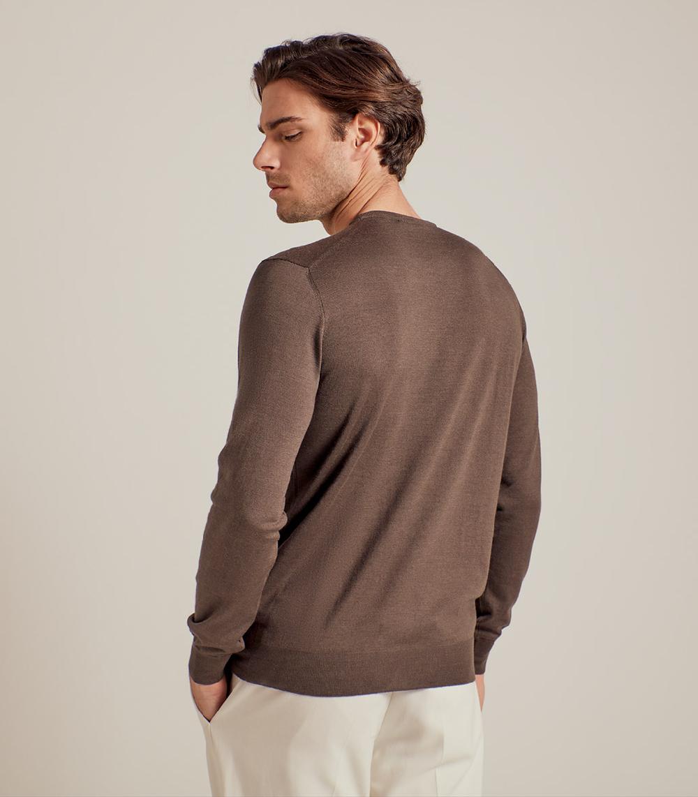 S.Moritz GIROCOLLO LANA SETA CASHMERE - CACAO