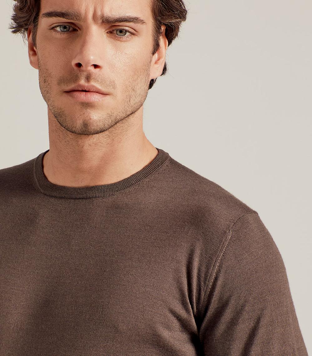 S.Moritz GIROCOLLO LANA SETA CASHMERE - CACAO