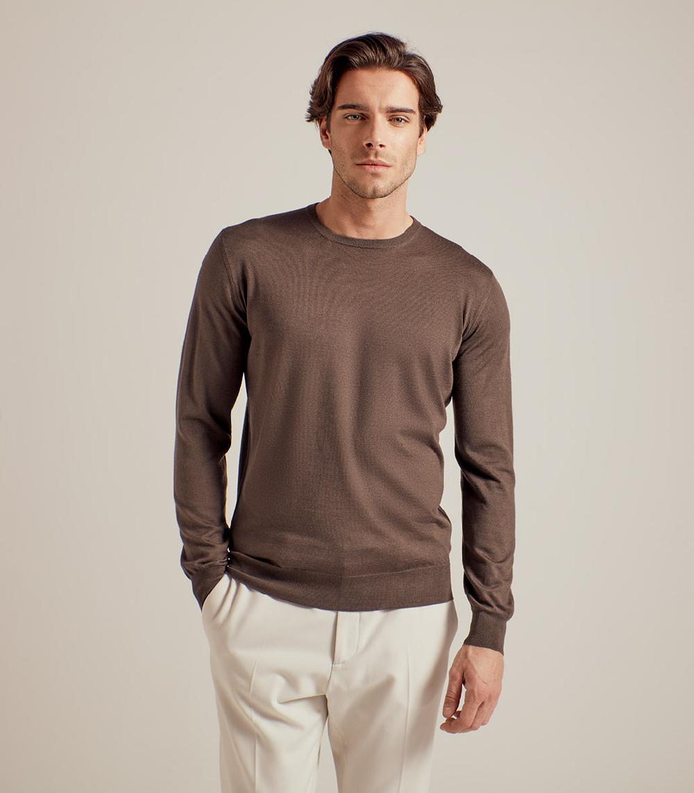 S.Moritz GIROCOLLO LANA SETA CASHMERE - CACAO