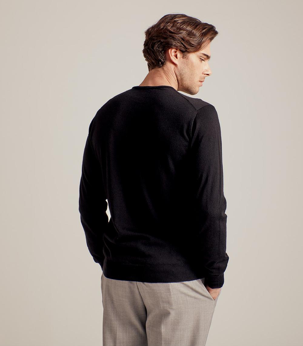 S.Moritz GIROCOLLO LANA SETA CASHMERE - NERO