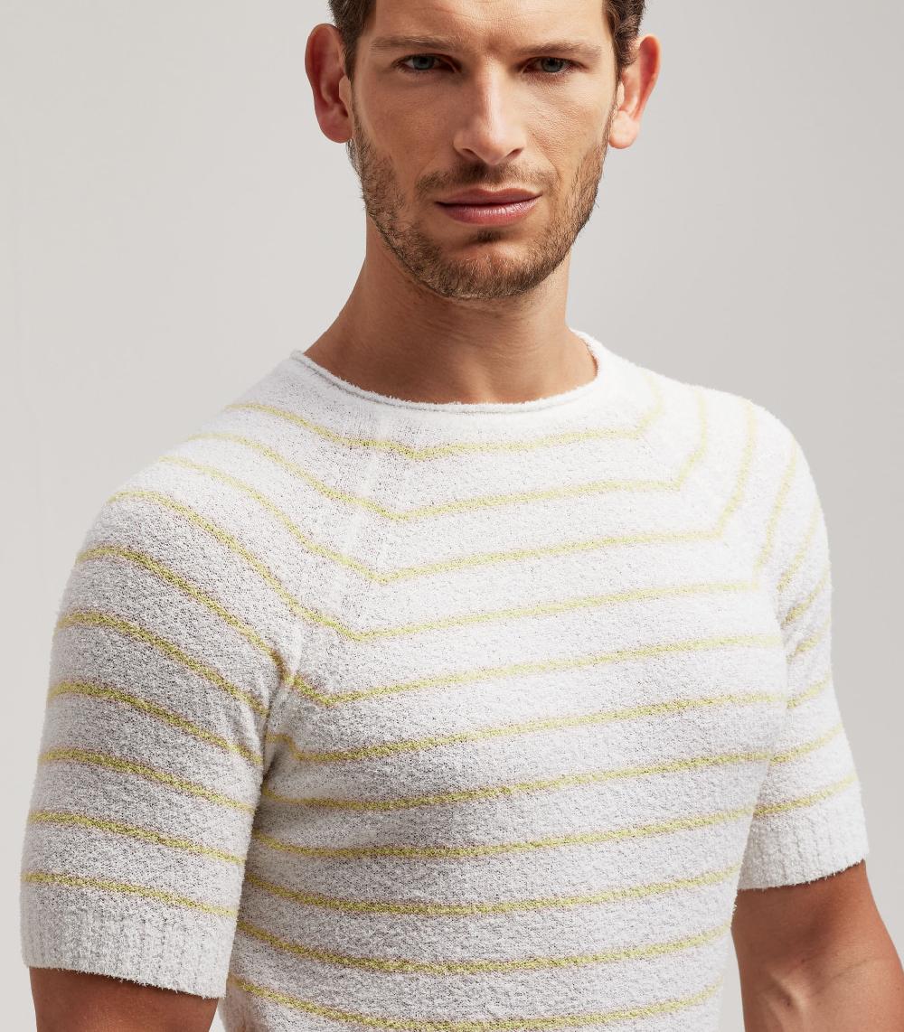 S.Moritz GIROCOLLO RAGLAN EFFETTO SPUGNA - COTONE