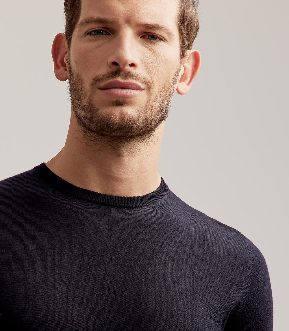 S.Moritz GIROCOLLO ROYAL MERINO - BLU NAVY