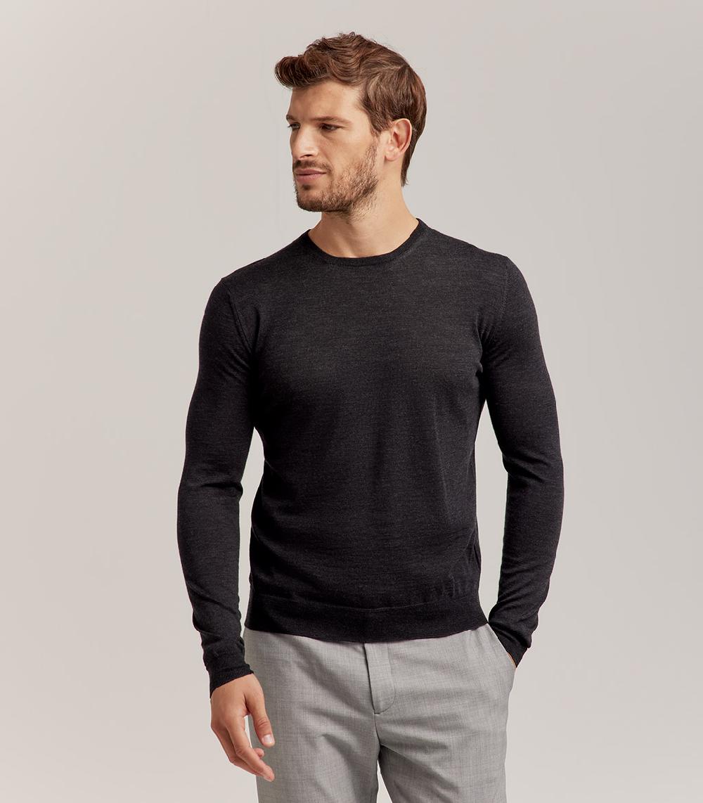 S.Moritz GIROCOLLO ROYAL MERINO - GRIGIO ANTRACITE