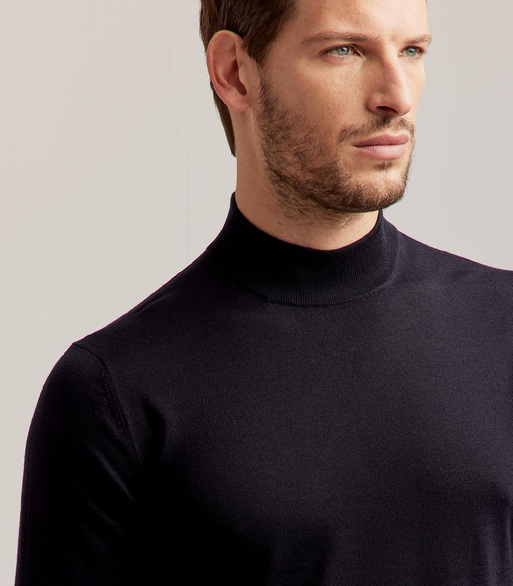 S.Moritz LUPETTO ROYAL MERINO - BLU NAVY