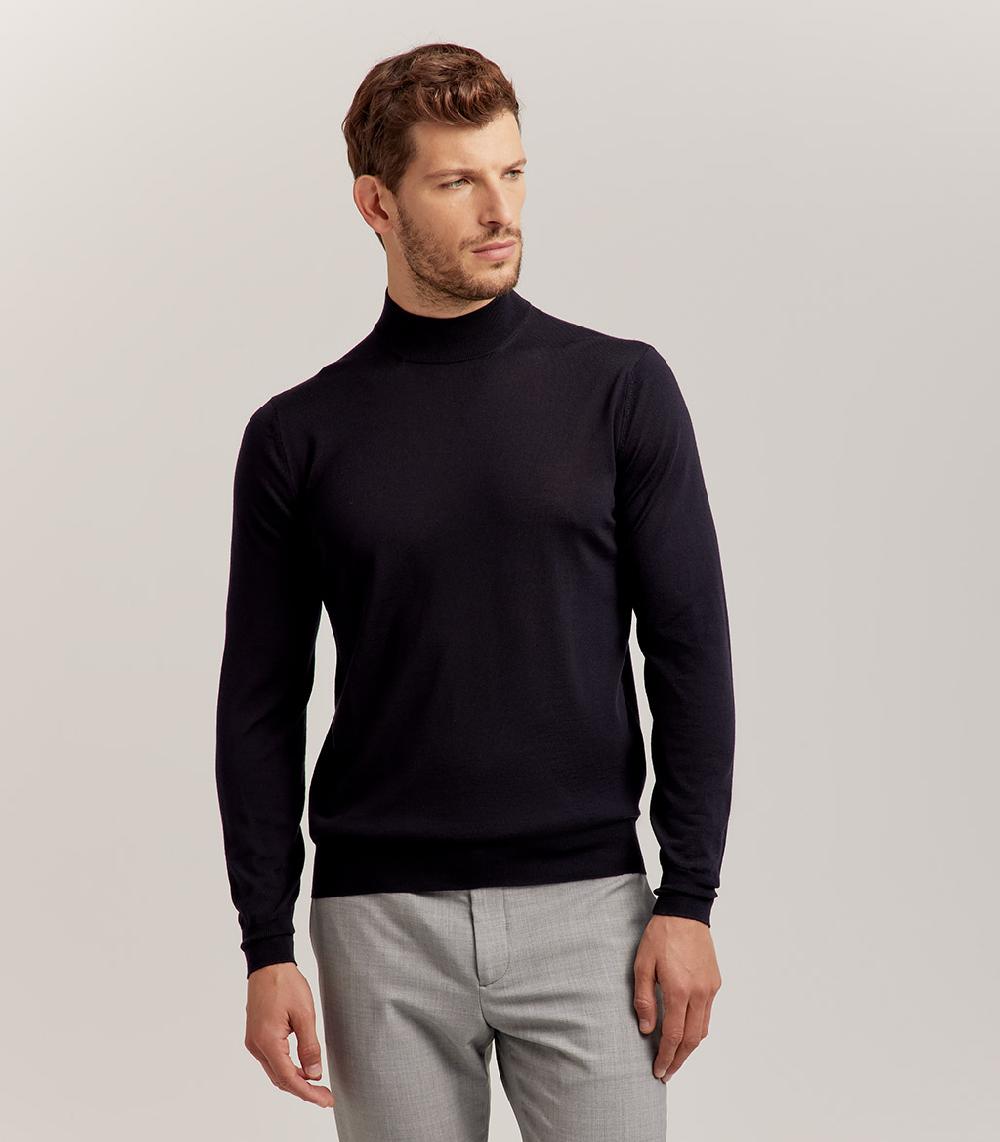 S.Moritz LUPETTO ROYAL MERINO - BLU NAVY