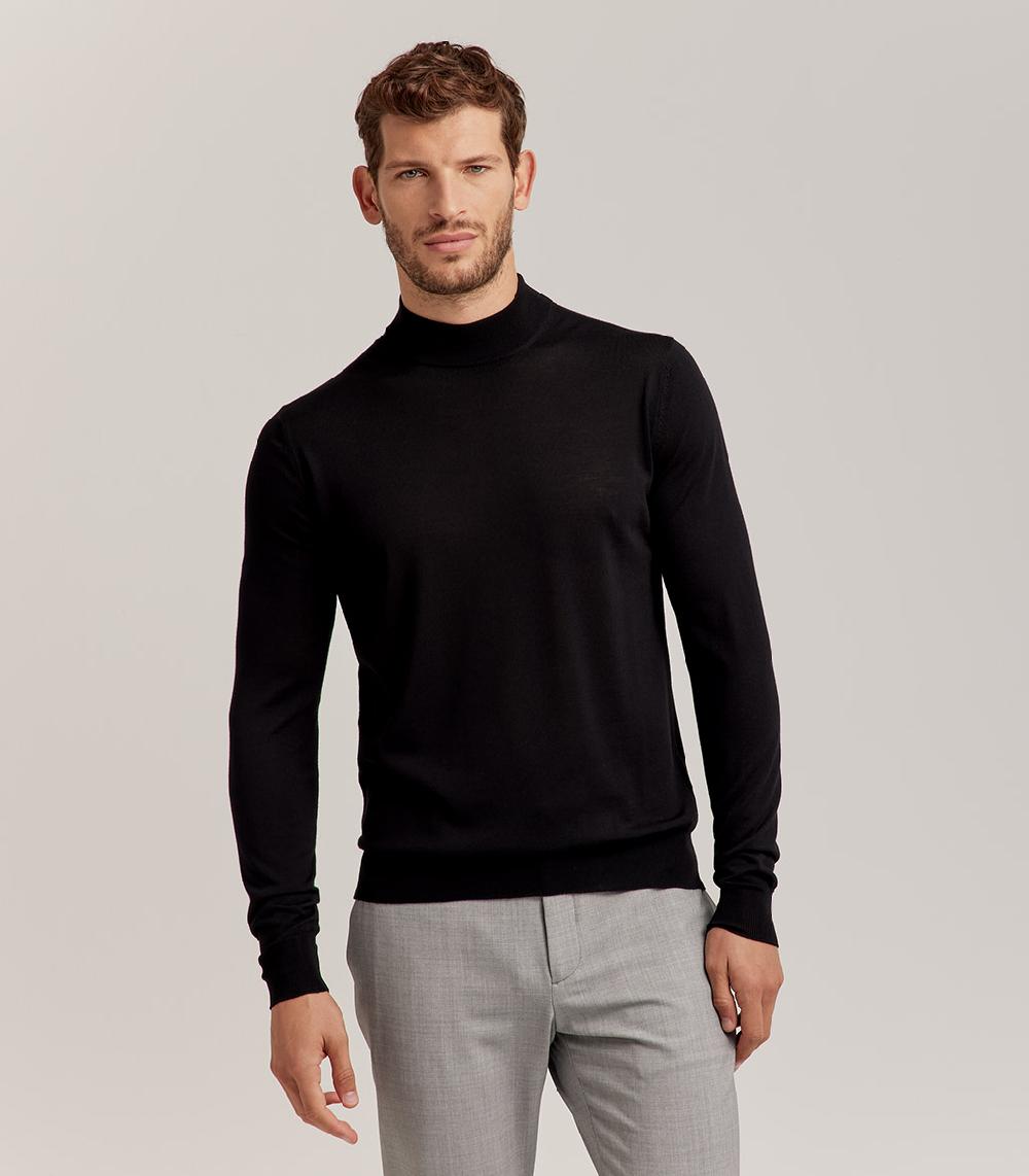 S.Moritz LUPETTO ROYAL MERINO - NERO