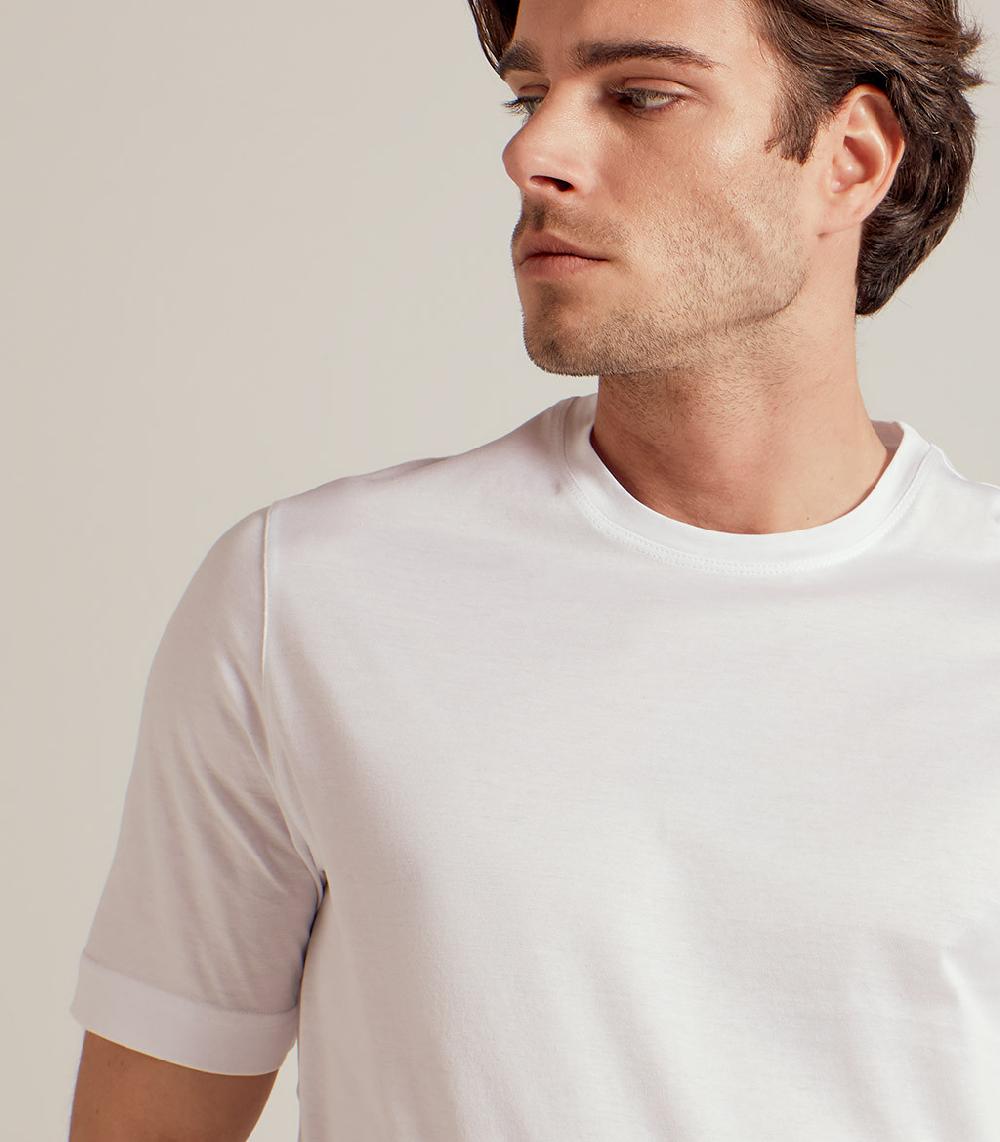S.Moritz T-SHIRT IN COTONE SUPERFINE - BIANCO