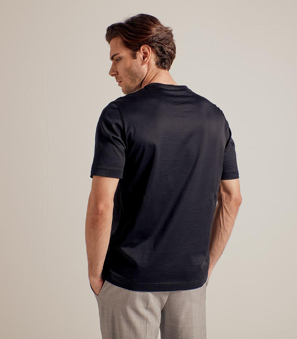 S.Moritz T-SHIRT IN COTONE SUPERFINE - NERO