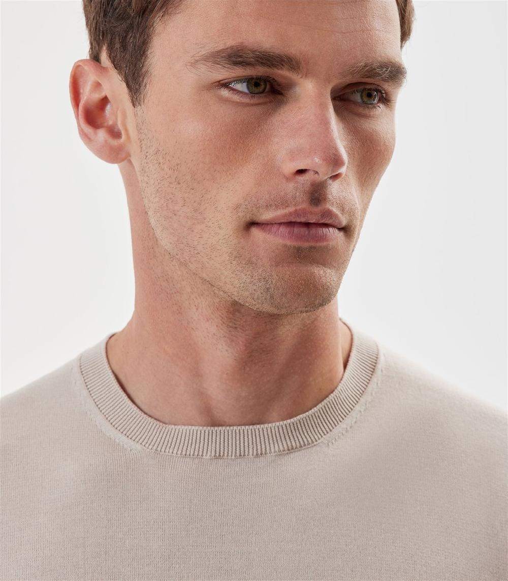 S.Moritz T-shirt Beige Da Uomo In Cotone Giza | S.Moritz Sito Ufficiale