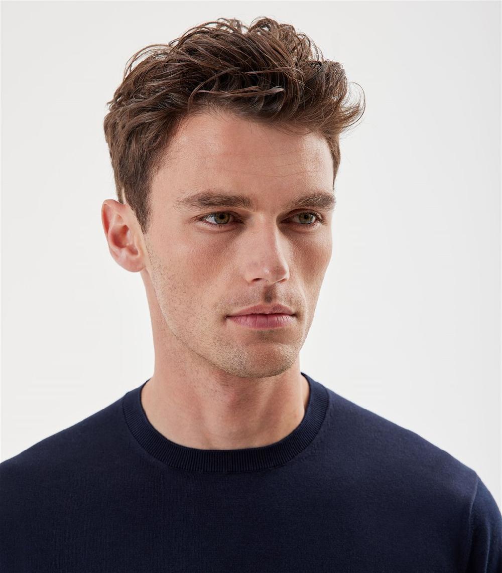 S.Moritz T-shirt Blu Da Uomo In Cotone Giza | S.Moritz Sito Ufficiale