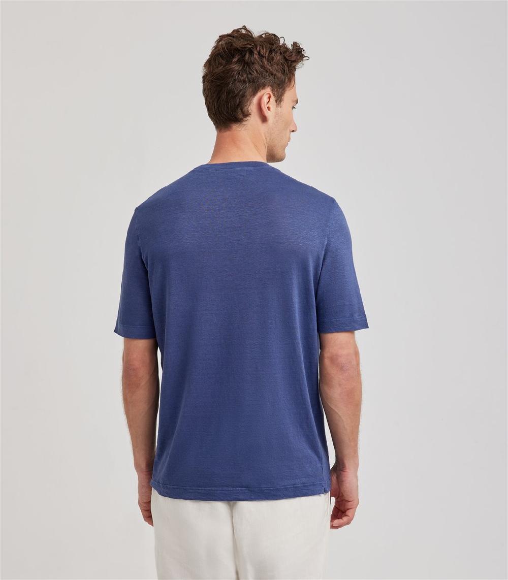 S.Moritz T-shirt Blu Royal Da Uomo In Jersey Lino | S.Moritz Sito Ufficiale