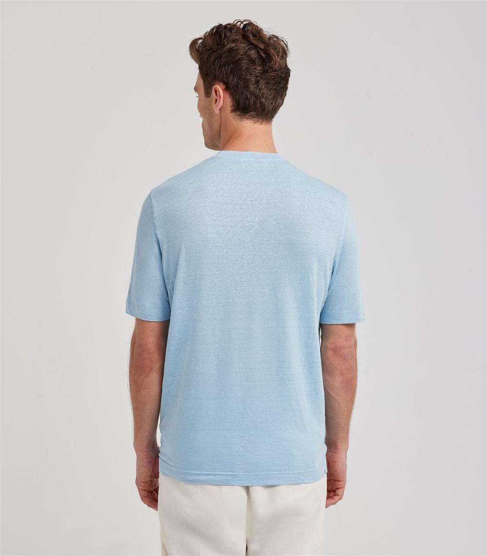 S.Moritz T-shirt Cielo Da Uomo In Jersey Lino | S.Moritz Sito Ufficiale