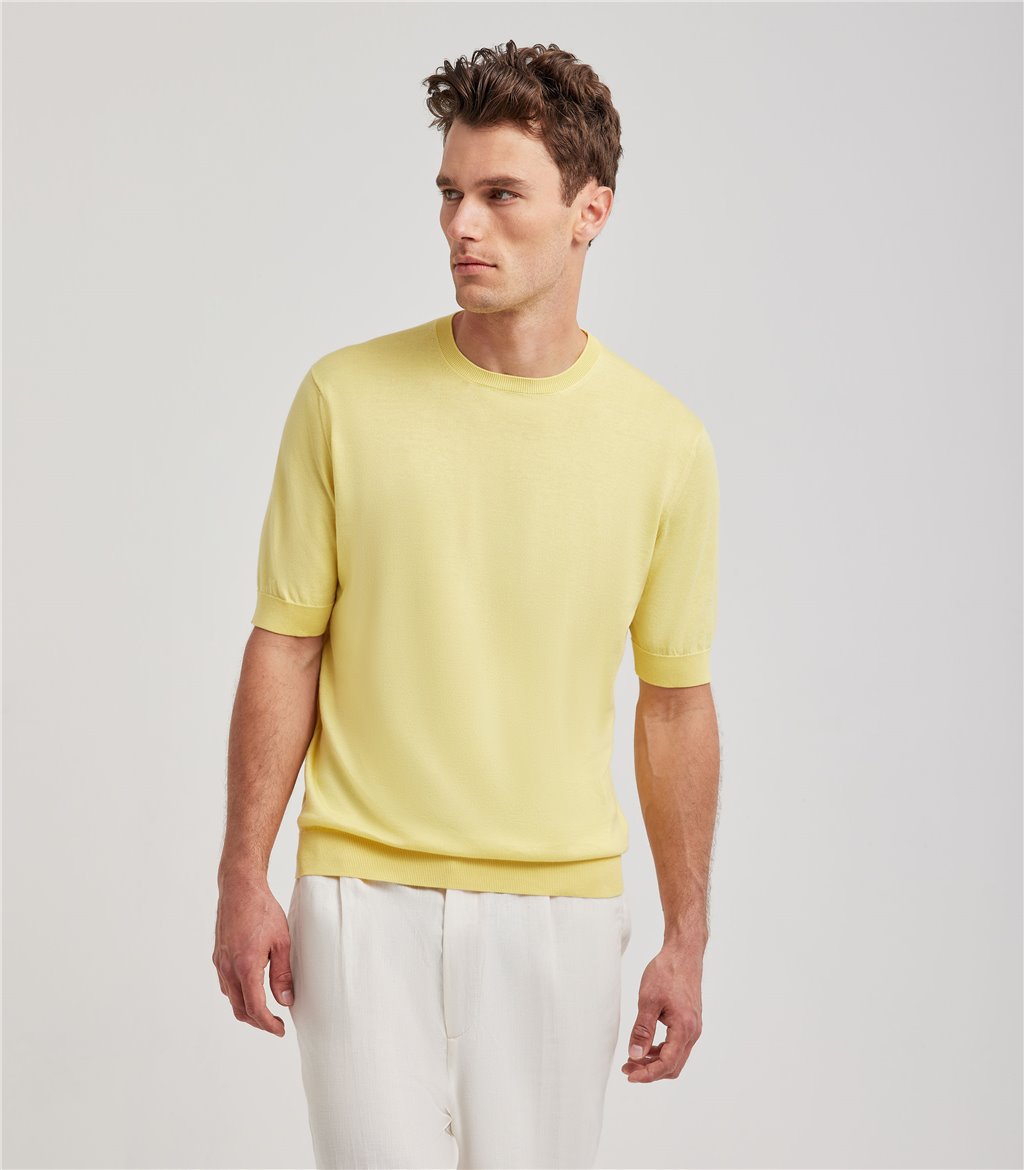 S.Moritz T-shirt gialla da uomo in cotone giza | S.Moritz Sito Ufficiale