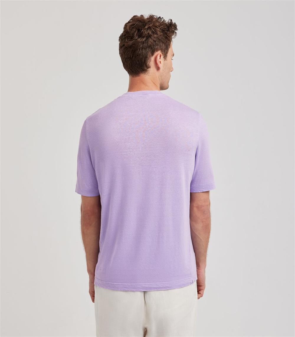 S.Moritz T-shirt Lilla Da Uomo In Jersey Lino | S.Moritz Sito Ufficiale