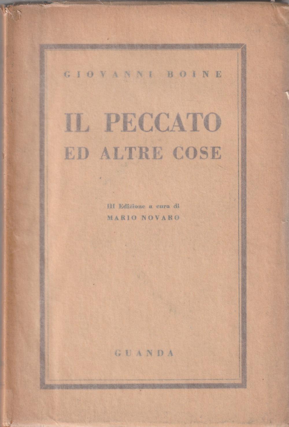 Abebooks 1^ Edizione Il peccato ed altre cose