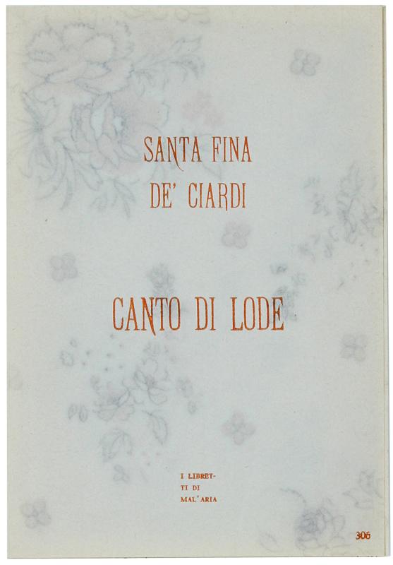 Abebooks CANTO DI LODE. I Libretti di Mal'Aria 306.: