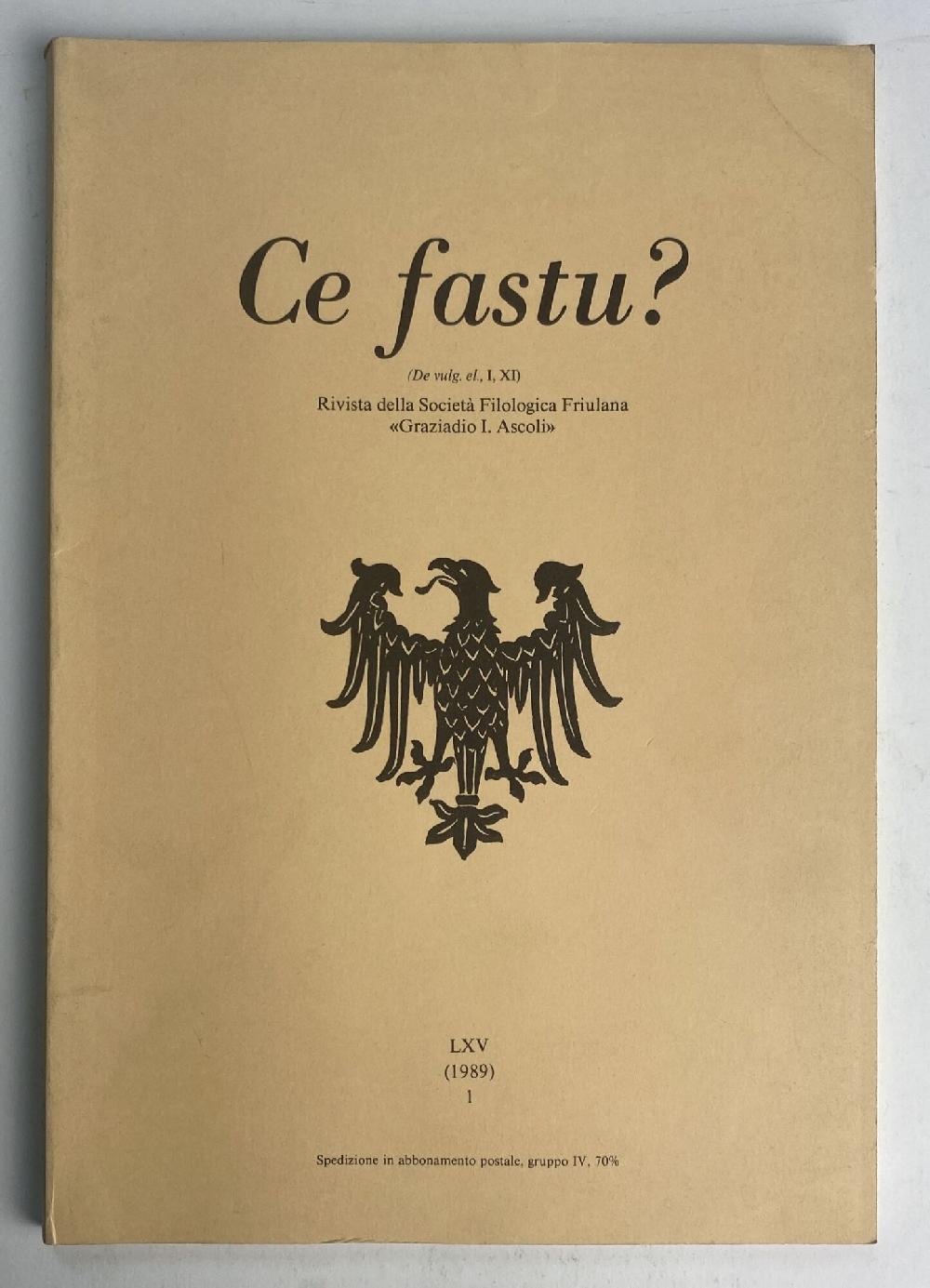 Abebooks Ce Fastu? 1989 (2 Volumi)