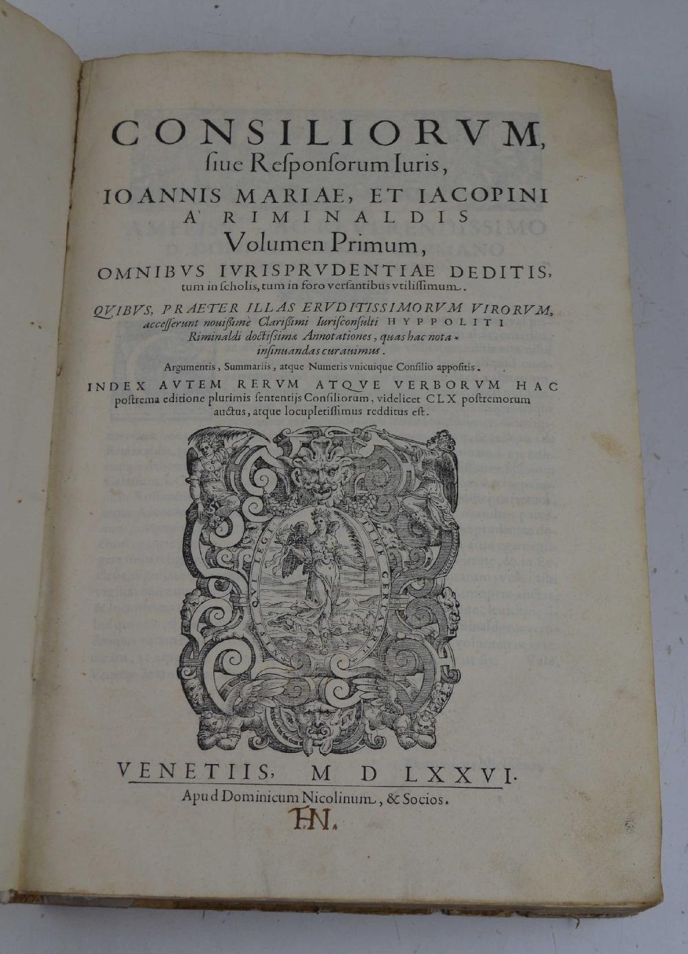 Abebooks Consiliorum sive Responsorum Iuris