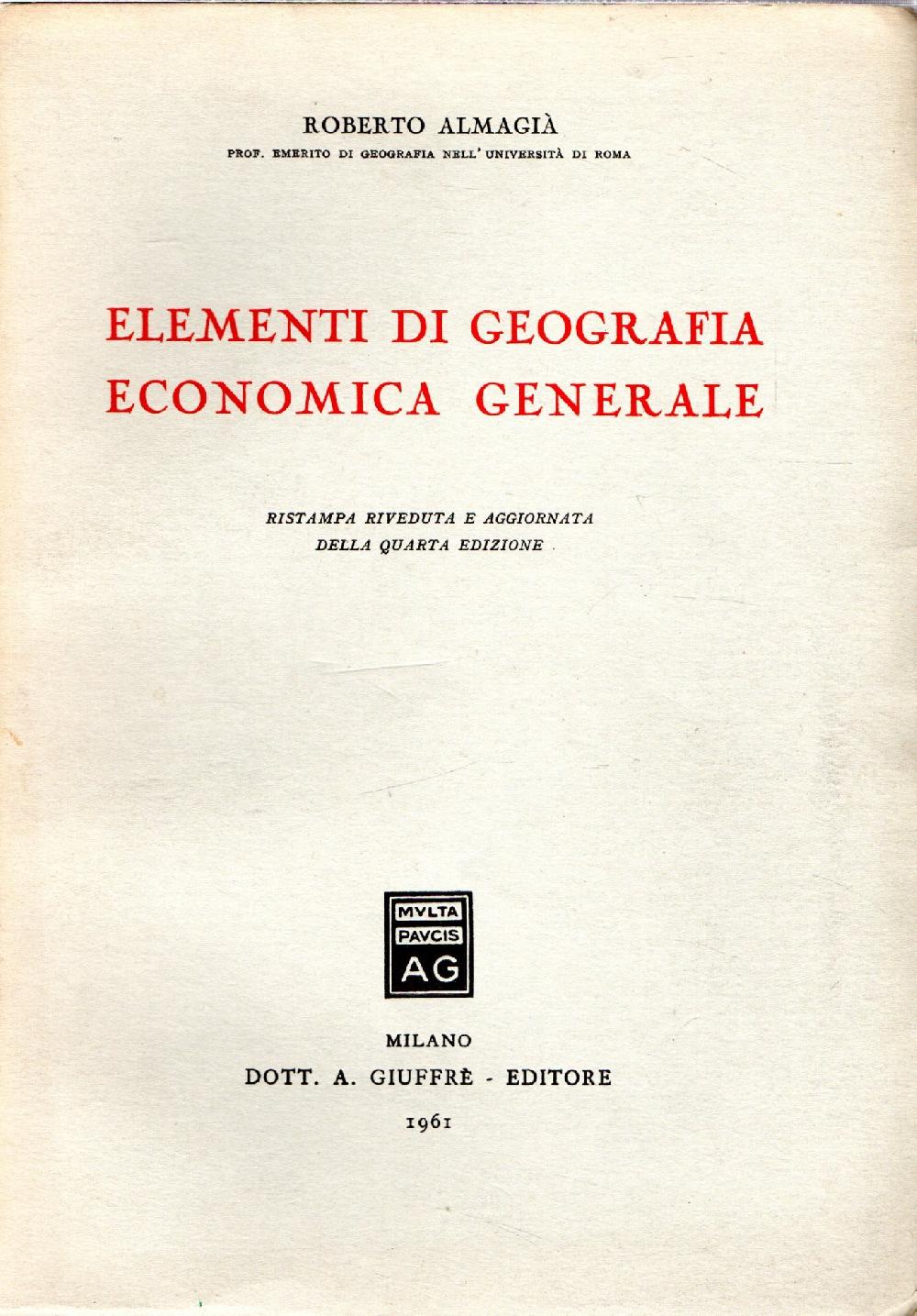 Abebooks Elementi di geografia economica generale
