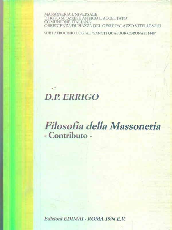 Abebooks Filosofia della massoneria. Contributo
