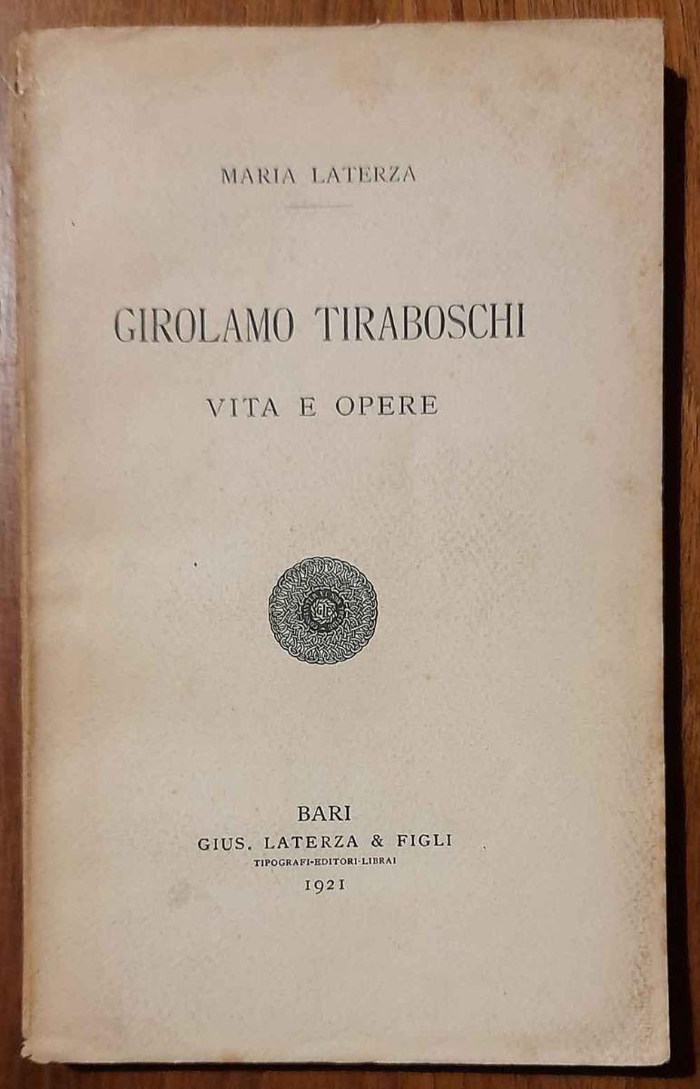 Abebooks Girolamo Tiraboschi vita e opere
